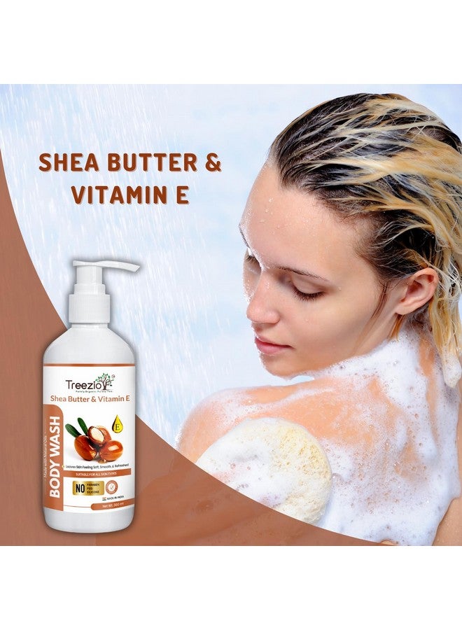 Treezio Shea Butter & Vitamin E Body Wash Gel (300ml) | Bodywash for Intense Hydration and Protection | Natural Body Wash for Women & Men | No Paraben and Silicone - Image 4