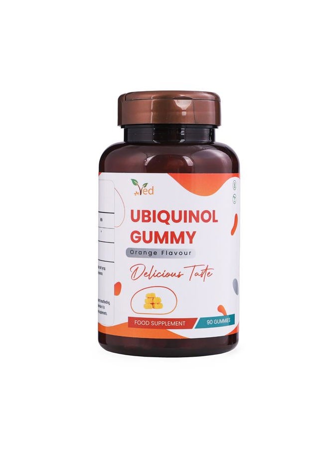 Ved Ubiquinol Gummy | Active Form coq10 | High Absorption/Enhanced bioactivity | Essential for Heart Health and Cellular Energy Production | 150 mg, 90 Gummy - Image 1