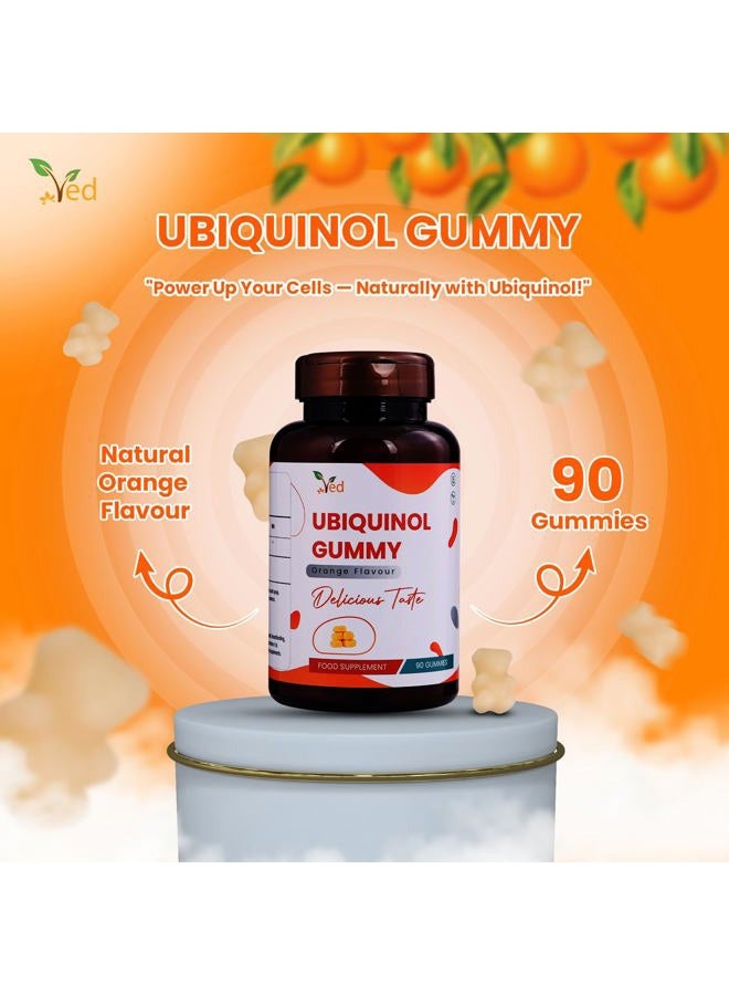 Ved Ubiquinol Gummy | Active Form coq10 | High Absorption/Enhanced bioactivity | Essential for Heart Health and Cellular Energy Production | 150 mg, 90 Gummy - Image 3