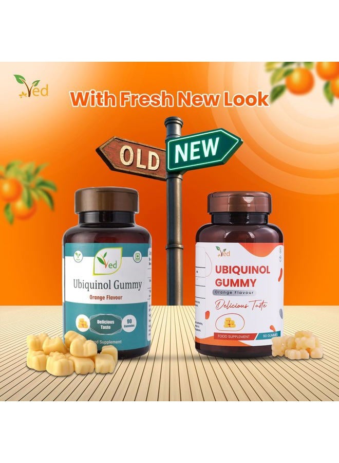 Ved Ubiquinol Gummy | Active Form coq10 | High Absorption/Enhanced bioactivity | Essential for Heart Health and Cellular Energy Production | 150 mg, 90 Gummy - Image 2