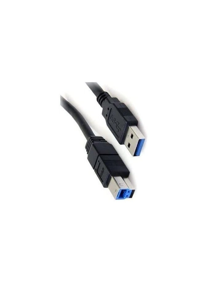 Keendex KX2370 USB 3.0 Printer Cable (TYPE MALE A - MALE B SYNC LEAD), 2 Meters - Black - Image 2