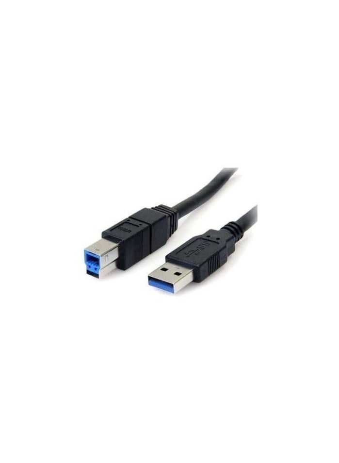 Keendex KX2370 USB 3.0 Printer Cable (TYPE MALE A - MALE B SYNC LEAD), 2 Meters - Black - Image 3