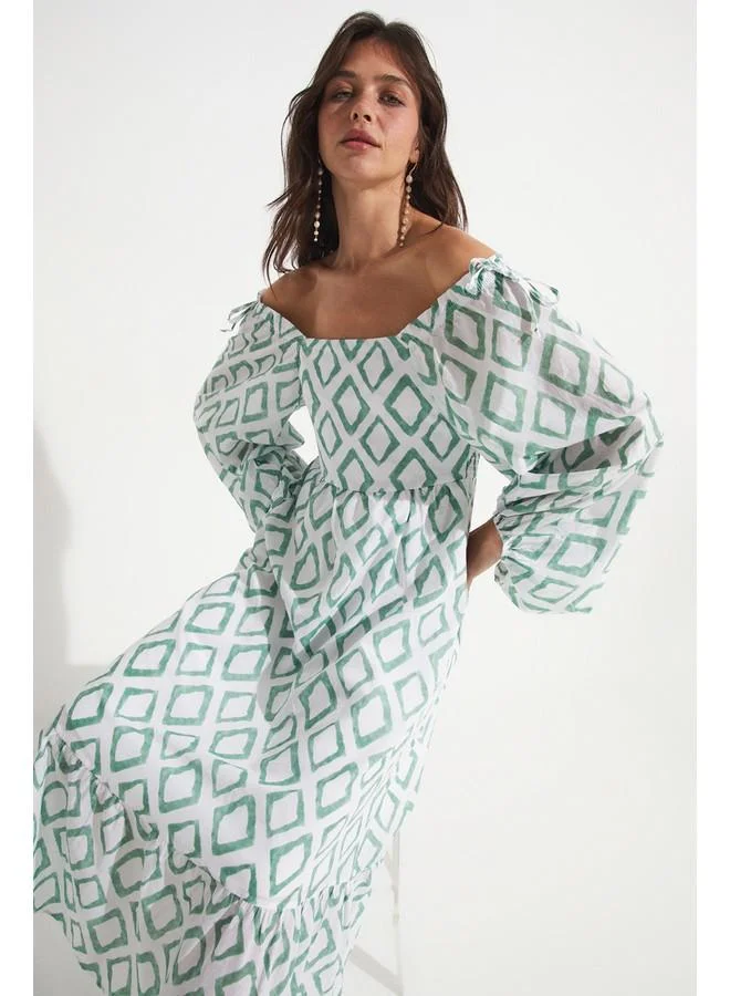 جون Diamond Print Dress