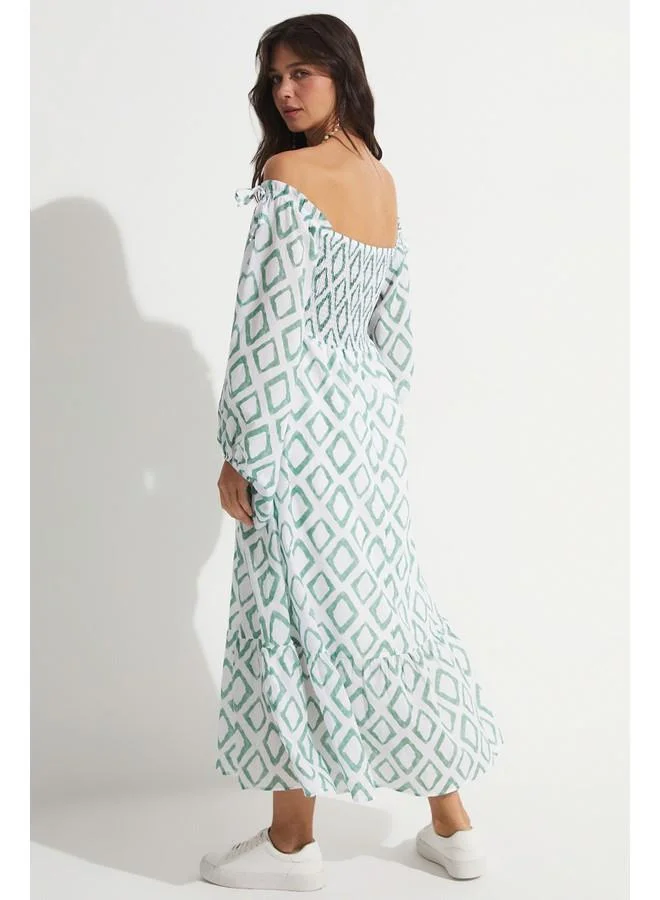 جون Diamond Print Dress