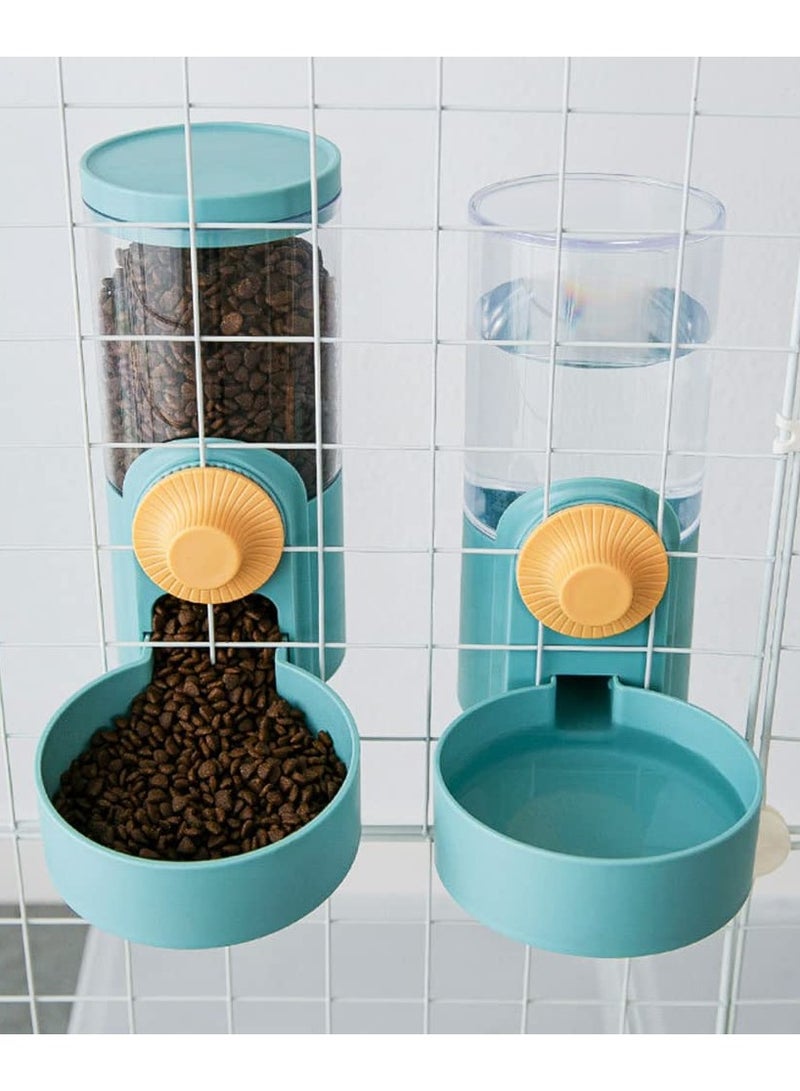 SYOSI Pet Food Water Dispenser, Hanging Automatic Bowl for Cage Pet Supplies, Gravity Auto Feeder Waterer Set for Small Dog Cat Small Animals Rabbit Chinchilla Guinea Pig Hedgehog Ferret (Green) - Image 2