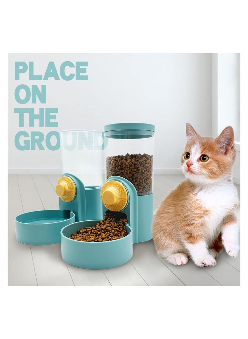 SYOSI Pet Food Water Dispenser, Hanging Automatic Bowl for Cage Pet Supplies, Gravity Auto Feeder Waterer Set for Small Dog Cat Small Animals Rabbit Chinchilla Guinea Pig Hedgehog Ferret (Green) - Image 4