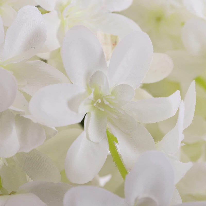 Duovlo Silk Wisteria Flower Artificial 2.13 Feet Hanging Wisteria Vine Fake Flower Bush String Home Party Wedding Decoration,Pack of 4ï¼ˆWhiteï¼‰ - Image 5