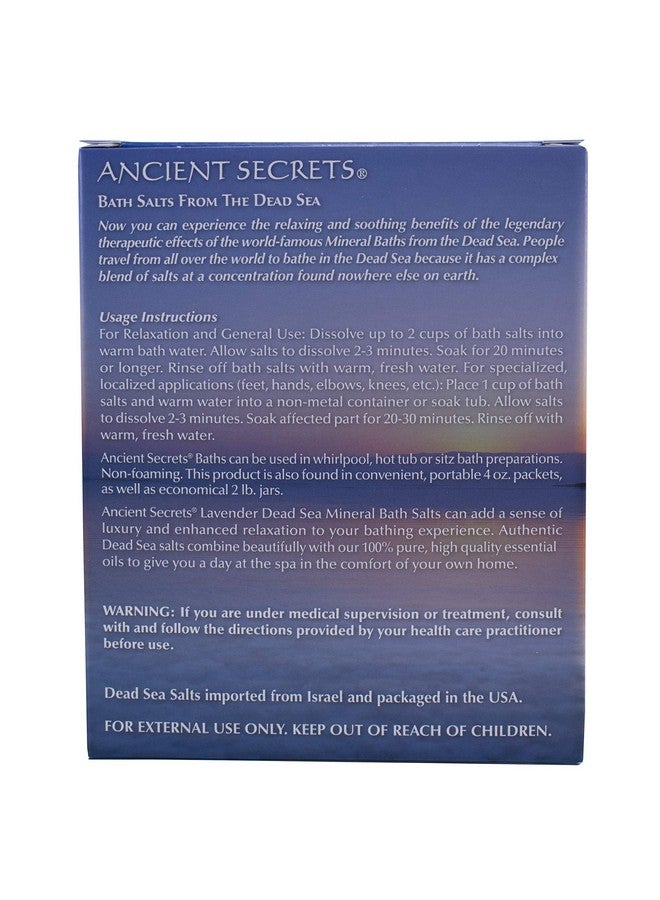 ANCIENT SECRETS Bath Salts From The Dead Sea Lavender 16 Ounce  - Image 2