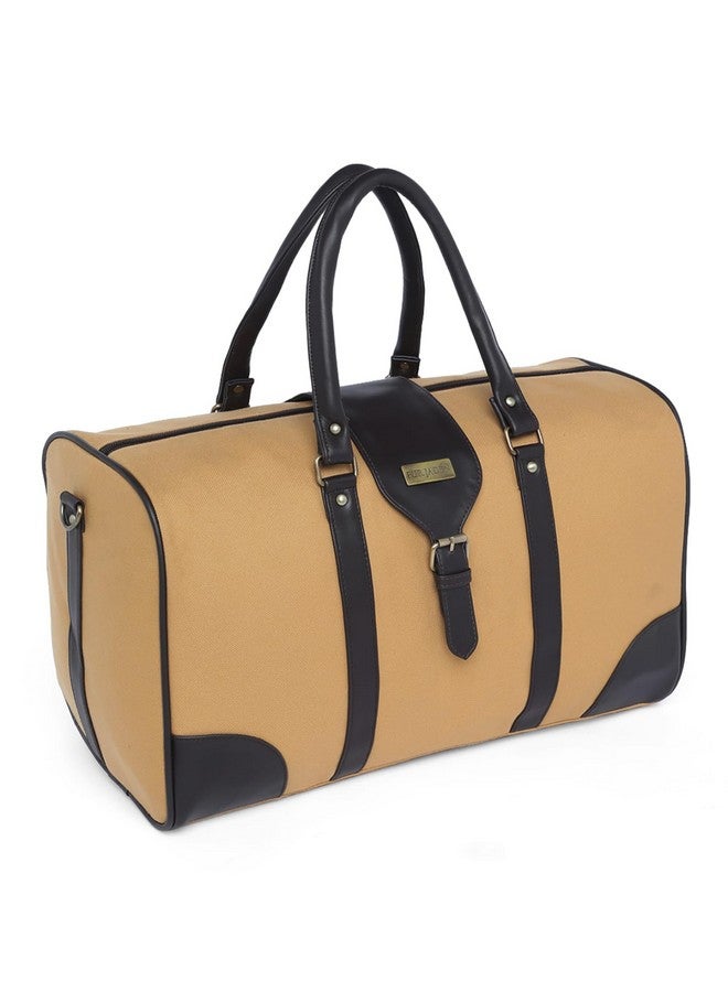 Fur Jaden Earth Friendly 35L Travel Duffle Bag Cabin Bag Made of Canvas Fabric Recycled from PET Bottles Weekender Bag for Men Women (Beige) - Image 1