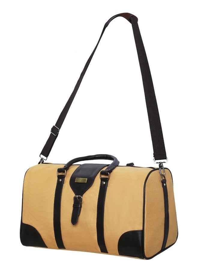 Fur Jaden Earth Friendly 35L Travel Duffle Bag Cabin Bag Made of Canvas Fabric Recycled from PET Bottles Weekender Bag for Men Women (Beige) - Image 2