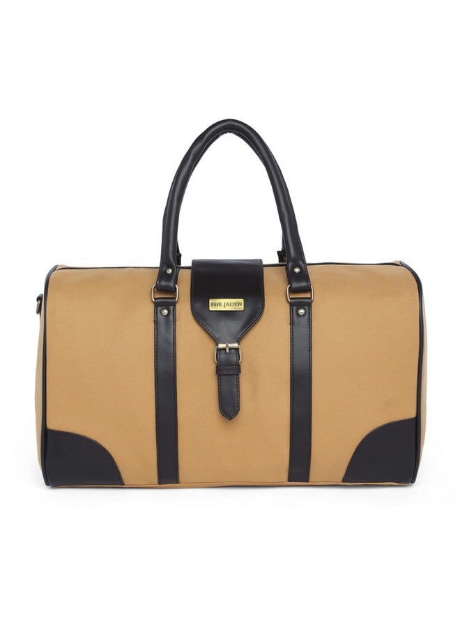 Fur Jaden Earth Friendly 35L Travel Duffle Bag Cabin Bag Made of Canvas Fabric Recycled from PET Bottles Weekender Bag for Men Women (Beige) - Image 5