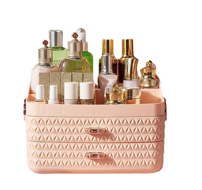 Crobat Desktop Cosmetic Storage Box Dressing Table Multilayer Drawer Storage Box Lipstick Mask Skin Care Finishing Box - Image 2