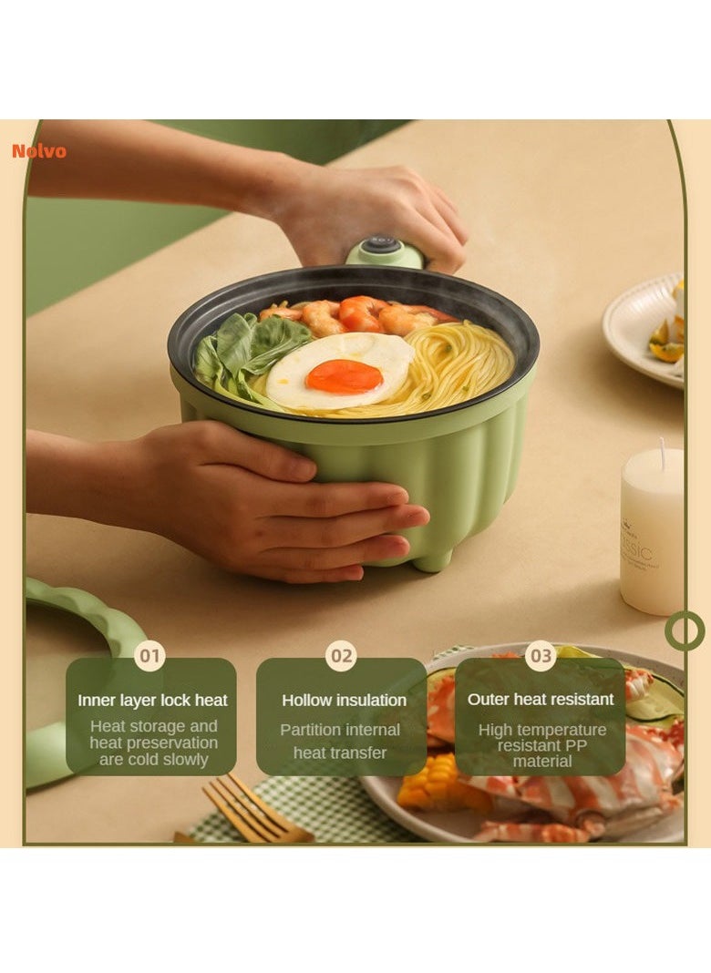 Hihonor Electric Multicooker, Small Electric Stove, 2 L, Electric Non-Stick Cooker, Portable Electric Travel Hot Pot, With Steam, For Steak, Soup, Eggs, Noodles (Orange)  - Image 5