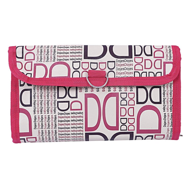 Kuber Industries Rexine 1 Piece Foldable Wall Hanging Travel Cosmetic Make up Organiser Kit (Pink) -CTKTC6237 - Image 5