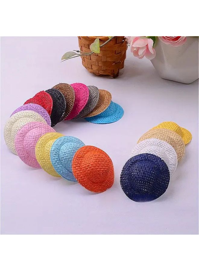 12pcs Colorful Floral Mini Hats For DIY Crafts Christmas Halloween Decorations - Image 2