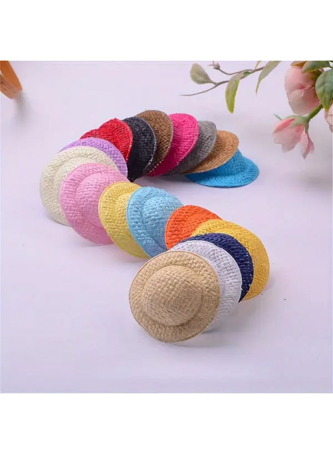 12pcs Colorful Floral Mini Hats For DIY Crafts Christmas Halloween Decorations - Image 4