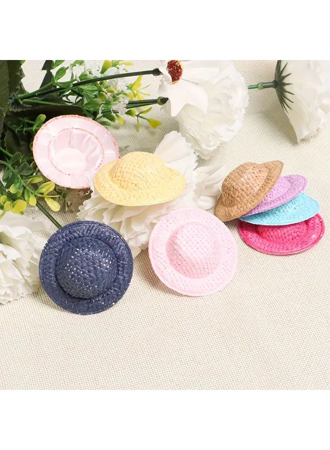 12pcs Colorful Floral Mini Hats For DIY Crafts Christmas Halloween Decorations - Image 5