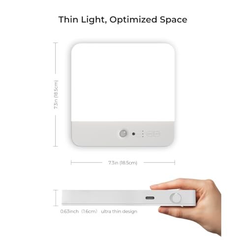 ELEPHANTBOAT® 7.3in Magnetic Wall Lamp Ceiling Light with 3-Color LED, Smart Motion Sensor with Remote Control, USB Rechargeable 4000mAh Battery, Ceiling Light for Bedroom, Cabinets, Hallway - Image 2
