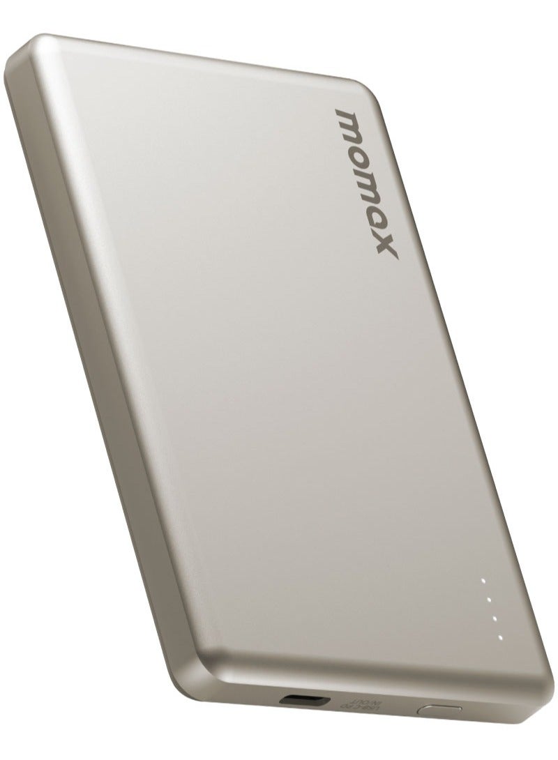 Momax مومكس 1-باور باس 5000 مللي أمبير 15 واط بنك طاقة لاسلكي ماغسيف - تيتانيوم - Image 1