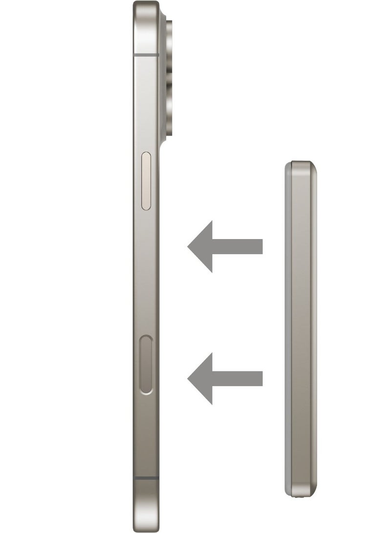 Momax مومكس 1-باور باس 5000 مللي أمبير 15 واط بنك طاقة لاسلكي ماغسيف - تيتانيوم - Image 3