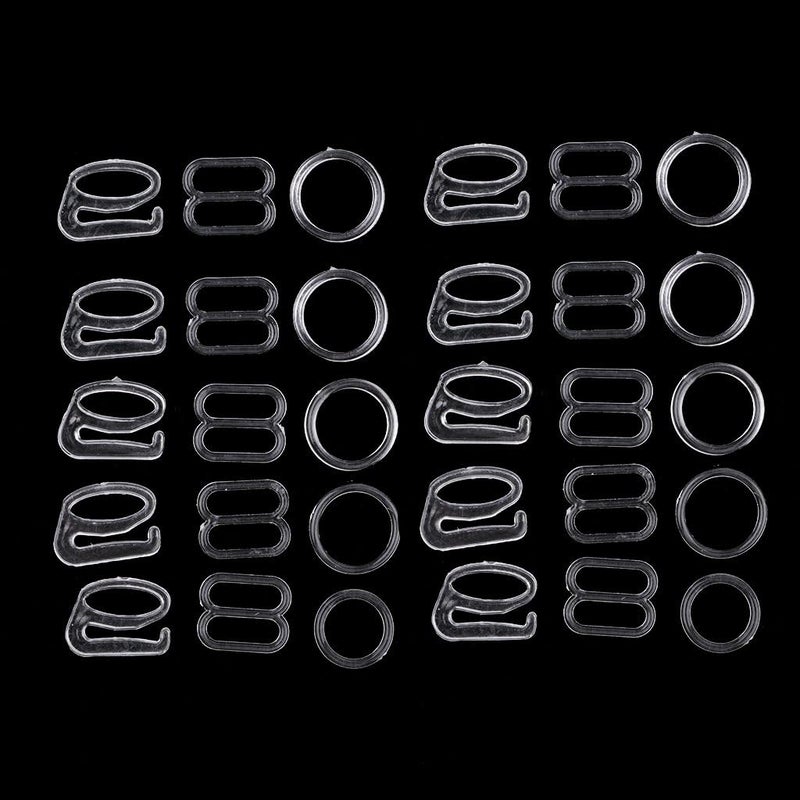 كلاراكو ١٠ قطع من مشابك تعديل أحزمة الملابس الداخلية المعدنية المطلية بالنايلون، مشابك خياطة، خطافات تثبيت للملابس الداخلية، ملابس السباحة، فساتين الزفاف، البيكيني (أبيض) - Image 2