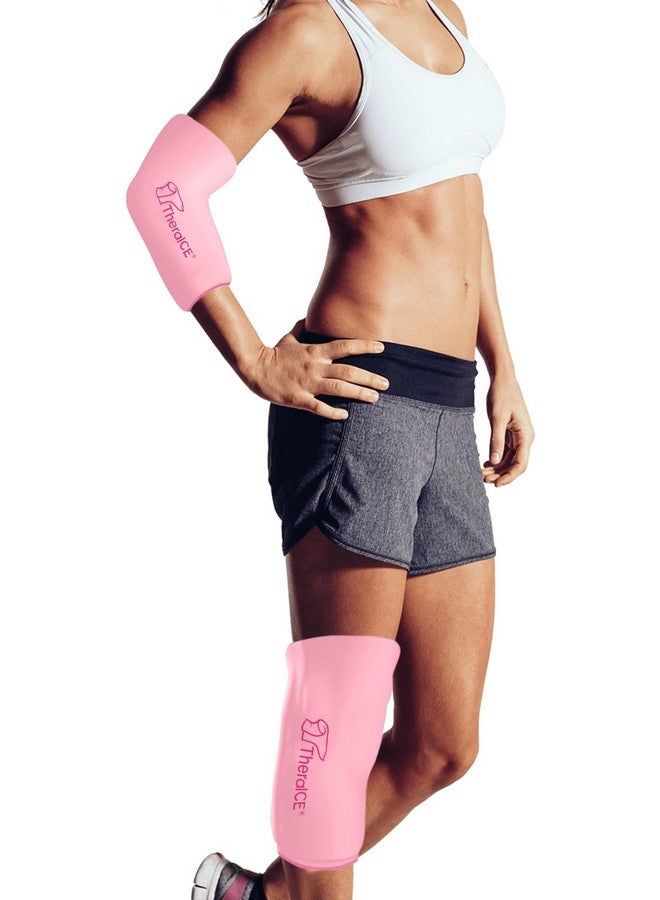 TheraICE TheraICE Rx Elbow & Knee Ice Pack for Injuries Compression Sleeve, Reusable Gel Cold Pack for Knee, Elbow, Ankle, Calf - Flexible Cold Wrap Recovery for Meniscus, ACL, MCL, Pain Relief (S)  - Image 1