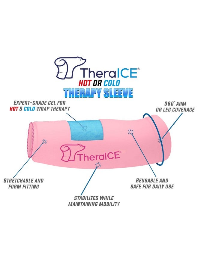 TheraICE TheraICE Rx Elbow & Knee Ice Pack for Injuries Compression Sleeve, Reusable Gel Cold Pack for Knee, Elbow, Ankle, Calf - Flexible Cold Wrap Recovery for Meniscus, ACL, MCL, Pain Relief (S)  - Image 3