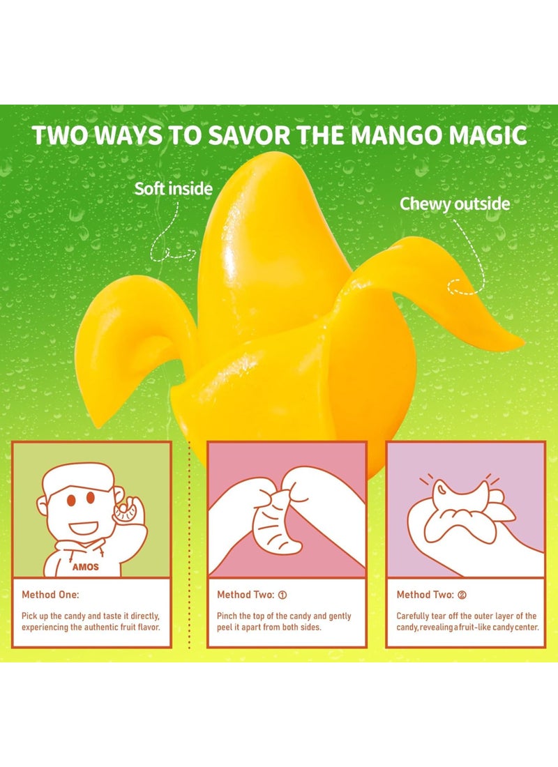 Amos Peelerz Mango Fruity Snack Gummy Peelable Chewy Halal Candy for Kids And Adults 65g - Image 2