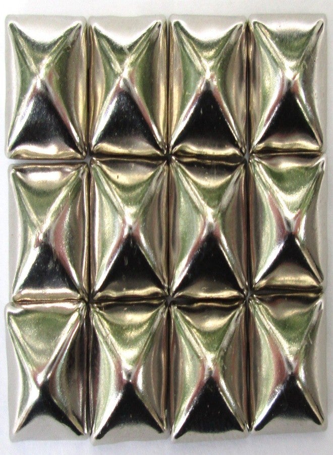 Dangerous Threads Nailheads Spots Studs 2 Prong 9/16" Square; Bright Nickel Finish 100 Pcs - Image 2