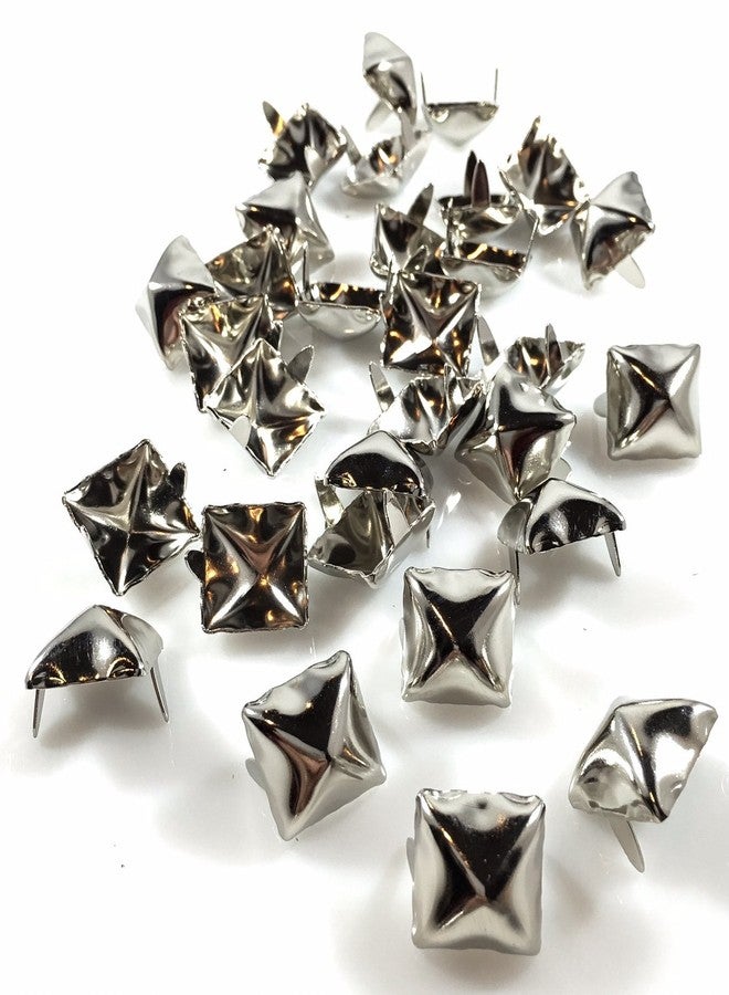 Dangerous Threads Nailheads Spots Studs 2 Prong 9/16" Square; Bright Nickel Finish 100 Pcs - Image 1