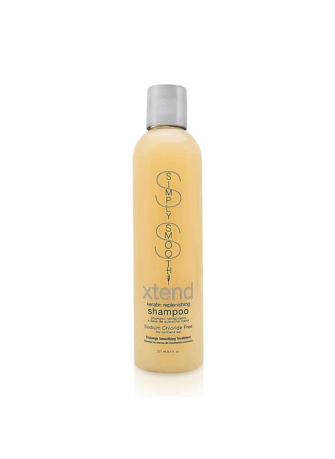 SIMPLY SMOOTH SIMPLY SMOOTH Xtend Keratin Replenishing Original Shampoo Keratin & Collagen Infused Daily Cleanser For All Hair Types Restores Depleted Hair, Provides Strength & Enhances Shine 8.5 Oz.  - Image 1
