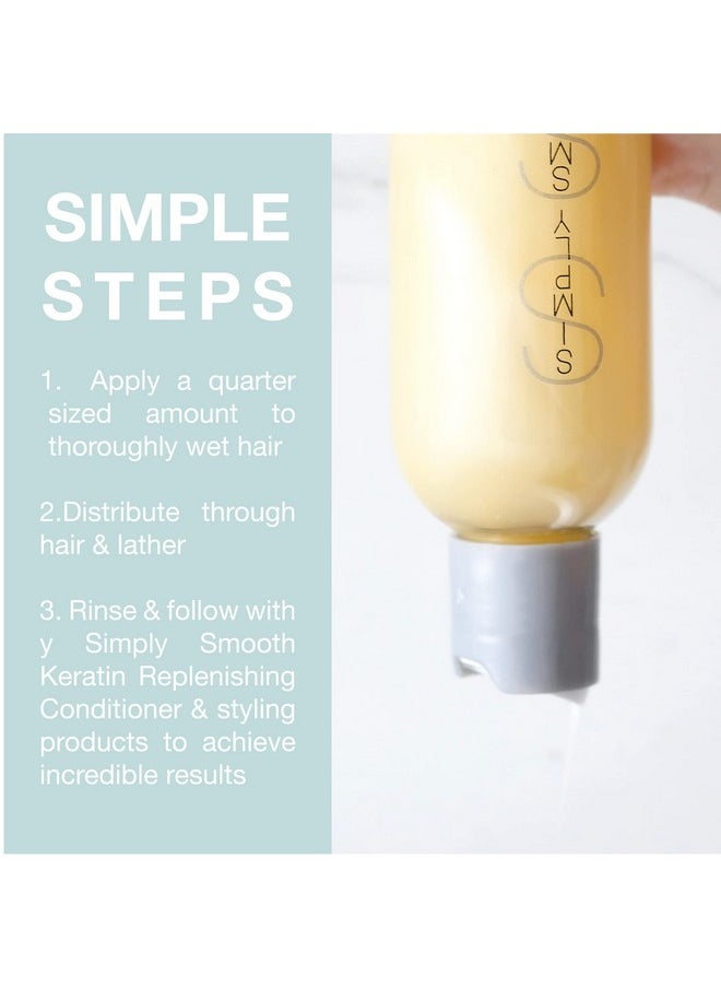 SIMPLY SMOOTH SIMPLY SMOOTH Xtend Keratin Replenishing Original Shampoo Keratin & Collagen Infused Daily Cleanser For All Hair Types Restores Depleted Hair, Provides Strength & Enhances Shine 8.5 Oz.  - Image 5