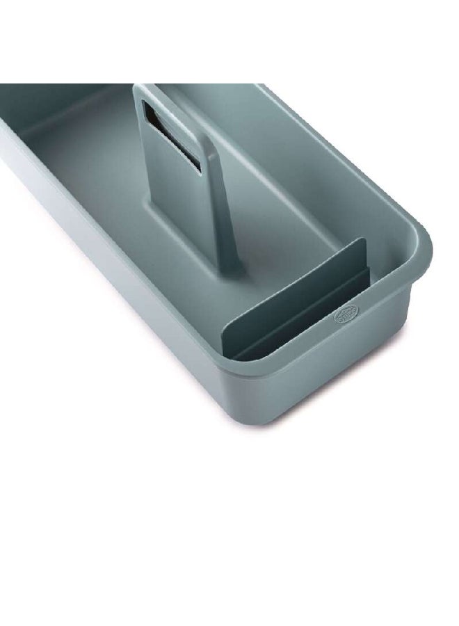 Snips Polypropylene Rectangular Durable Sink Organizer Storage Caddy Sky Grey 13 x 21 x 45 cm 079201 - Image 2