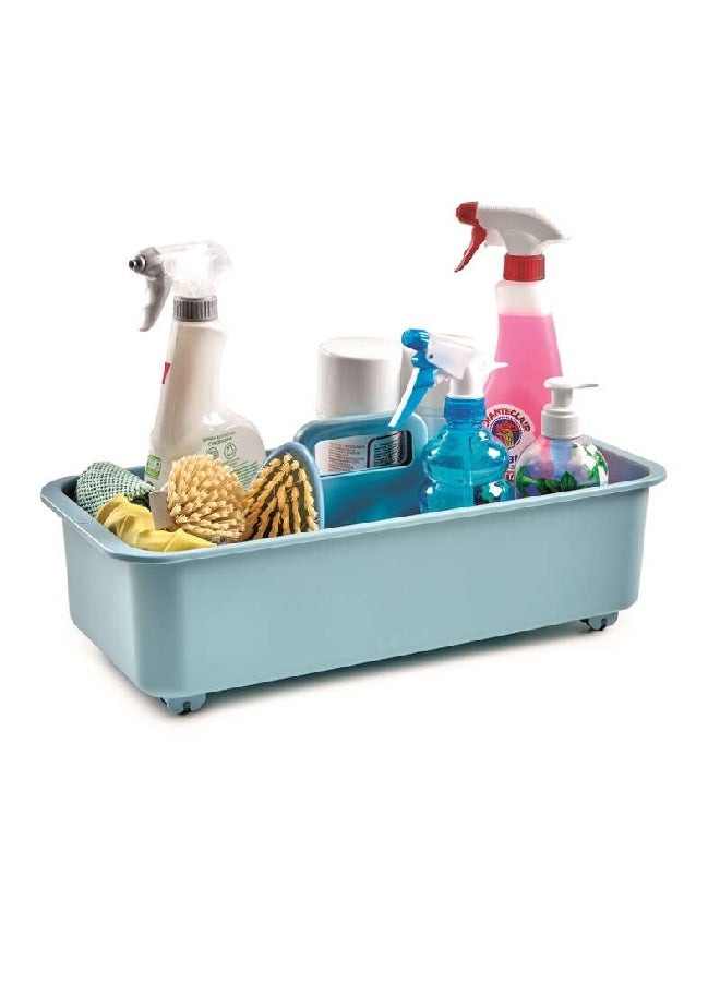 Snips Polypropylene Rectangular Durable Sink Organizer Storage Caddy Sky Grey 13 x 21 x 45 cm 079201 - Image 4