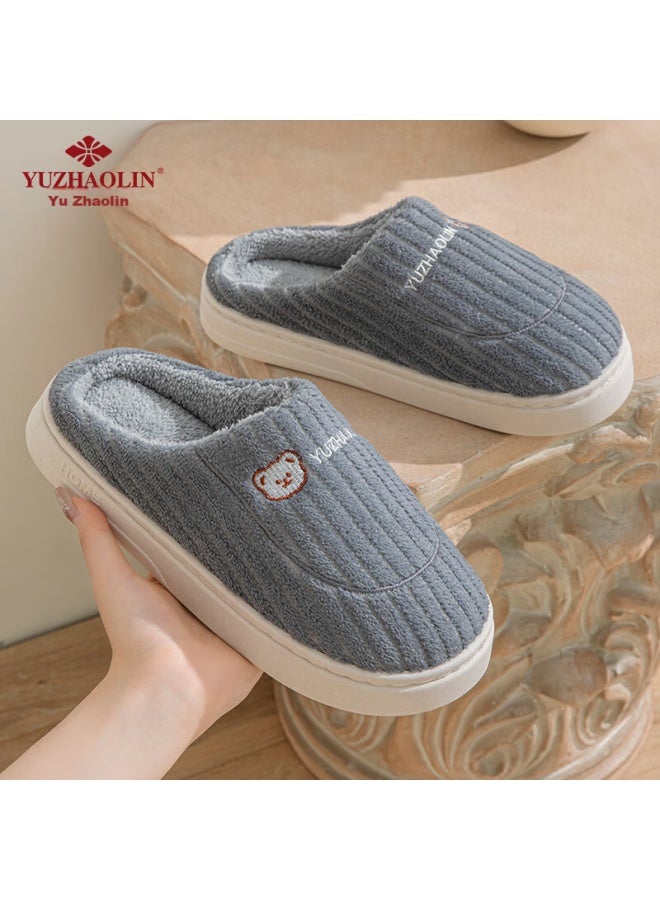 Yuzhaolin Unisex Winter Home Warm Cotton Slippers Yg307 Pink Upgrade Version 40/41 - Image 3
