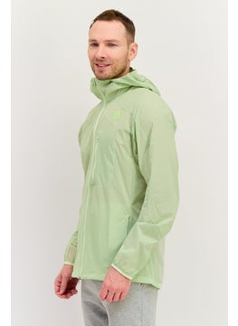 Adidas Men Sportswear Fit Brand Logo Outdoor Jacket, Mint Green  - Image 3