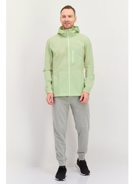 Adidas Men Sportswear Fit Brand Logo Outdoor Jacket, Mint Green  - Image 2