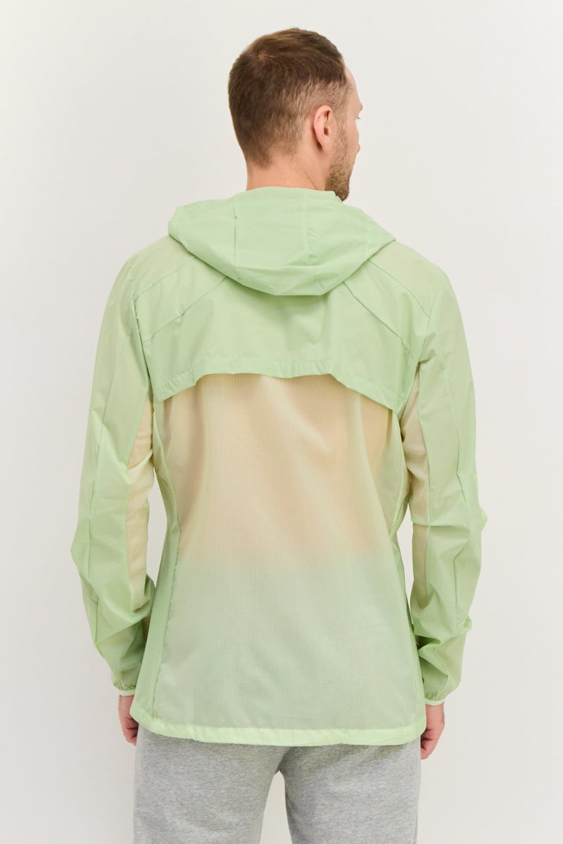 Adidas Men Sportswear Fit Brand Logo Outdoor Jacket, Mint Green - Image 4