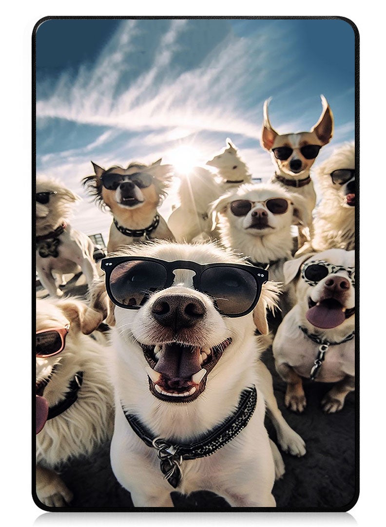 Theodor Protective Flip Case For Xiaomi Pad 7 & Xiaomi Pad 7 Pro With Trifold Stand Auto Wake Sleep Shockproof Cover - Selfie Dogs - Image 1