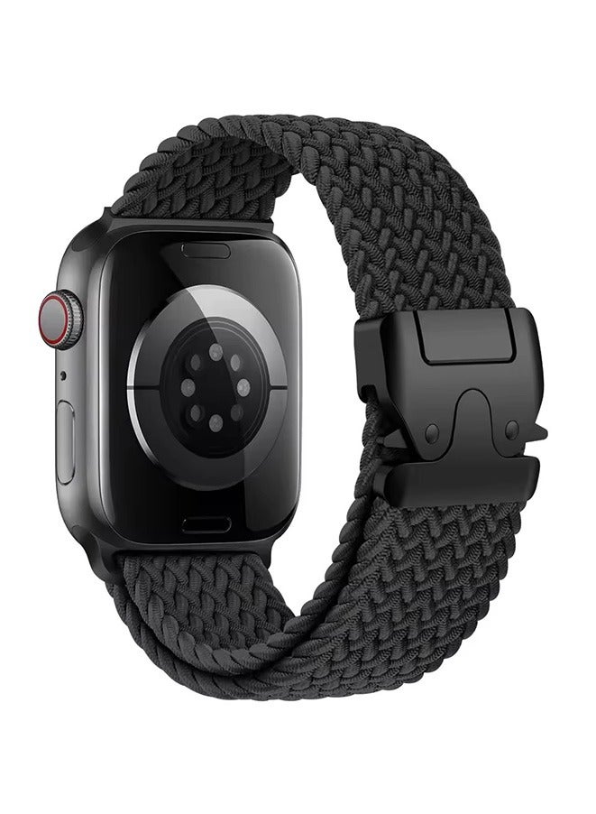 Apple Watch Series 10 Braided Replacement Band,Braided Solo Loop for Apple Watch Straps 40mm 44mm 46mm 42mm 49mm 45mm 41mm 38mm ,Parachute Buckle Stretchy Elastic Nylon Sport Strap Wristband for iWatch Bands Series 10 9 8 7 6 5 4 3 SE/2 - Image 1