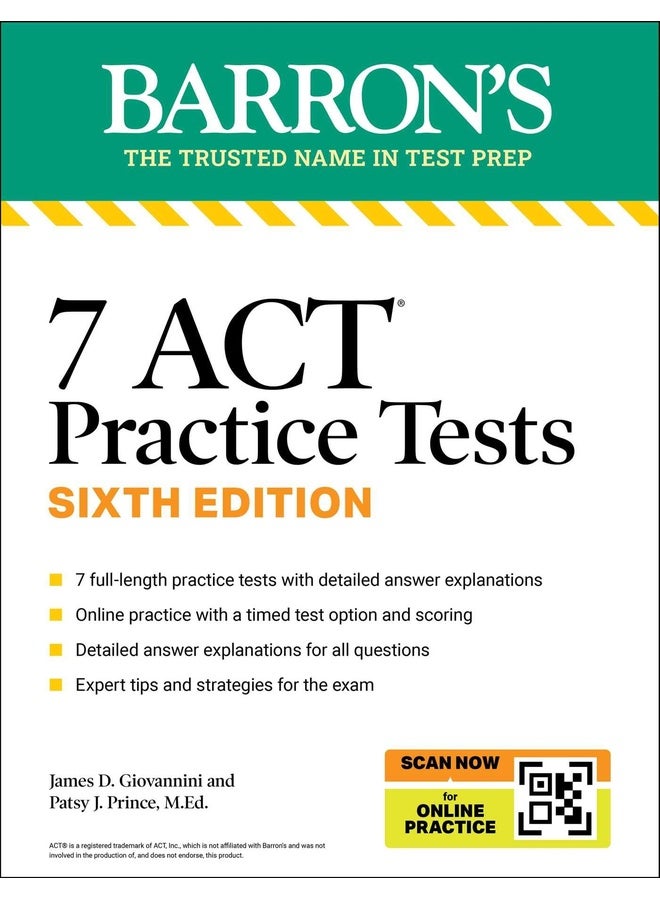 7 ACT PRACTICE TESTS, SIXTH EDITION + ONLINE PRACTICE (Barron's ACT Practice Tests)
