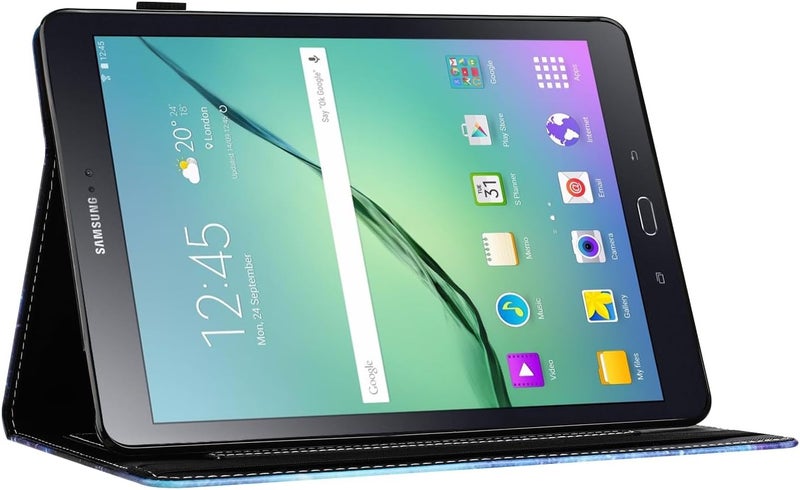 LSPCASA غلاف جهاز لوحي متوافق مع Samsung Galaxy Tab S2 مقاس 9.7 بوصة مع حامل وقشرة واقية - نمر ملون - Image 5