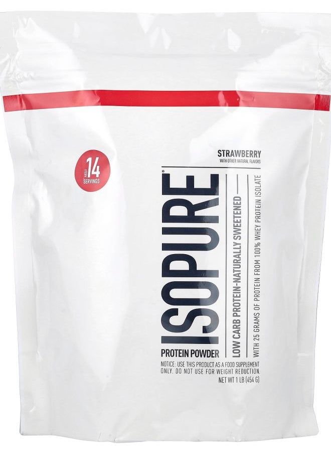 Isopure - Low Carb Protein Powder Strawberry 1 lb (454 g) - Image 1