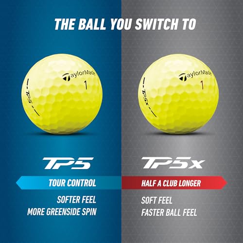 TaylorMade تايلورميد جولف 2024 TP5X كرات جولف صفراء ONE Dozen - Image 5