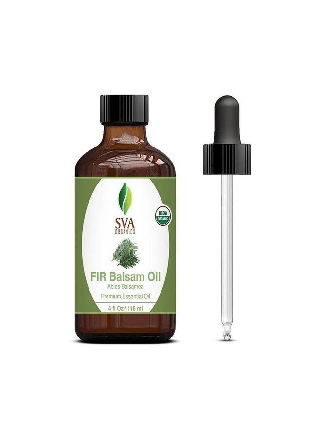 أس في أه أورجانيكس - زيت التنوب العطري العضوي من Sva Fir Balsam - 4 أونصة سائلة - زيت التنوب العضوي الطبيعي بنسبة 100% - للاستخدام مع موزع الروائح والعناية بالشعر والوجه والعناية بالبشرة والعلاج بالروائح وتدليك فروة الرأس والجسم وصنع الصابون والشموع - مع قطارة - Image 1