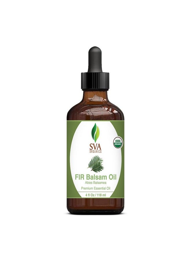 أس في أه أورجانيكس - زيت التنوب العطري العضوي من Sva Fir Balsam - 4 أونصة سائلة - زيت التنوب العضوي الطبيعي بنسبة 100% - للاستخدام مع موزع الروائح والعناية بالشعر والوجه والعناية بالبشرة والعلاج بالروائح وتدليك فروة الرأس والجسم وصنع الصابون والشموع - مع قطارة - Image 1
