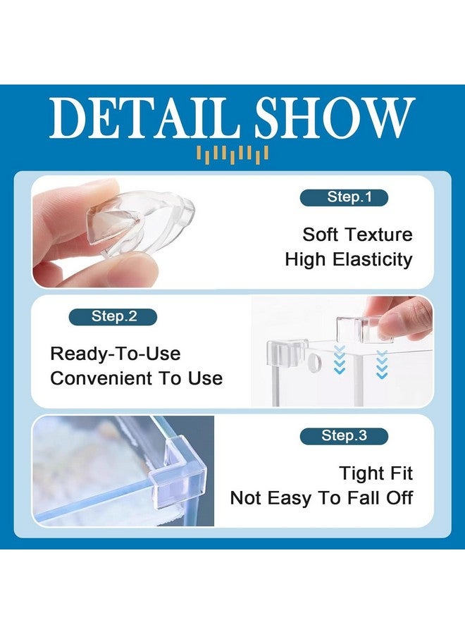 4 قطع من واقيات زوايا حوض السمك الشفافة والمتينة، غطاء واقي مثلث شفاف مضاد للتصادم - يعزز سلامة وجماليات حوض السمك الخاص بك (8 مم) من Petzlifewolrld - Image 2