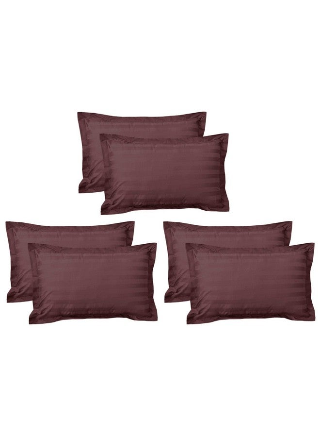 Kuber Industries Lining Design Cotton Pillow Cover- 18x28 Inch, Set of 6 (Brown)-HS43KUBMART26752 - Image 1