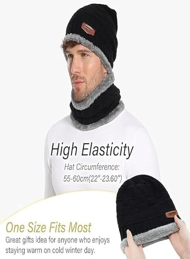 Samtrish Winter scarf and cap winter protection Thick Skull Cap for Men Women Neck Warmer Scarf Set & Velvet Free Size (multi-colour) - Image 2