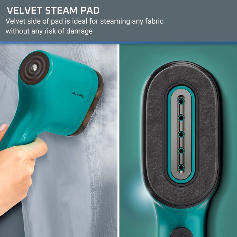 Rowenta PurePop Handheld Steamer for Clothes 1.5 Lbs 15 Second Heatup,2.3 Oz Capacity 1150 Watts Portable,Ironing,Fabric Steamer,Garment Vacation Essentials,Travel Must Have Green DR2024 DR2024U1 - Image 4